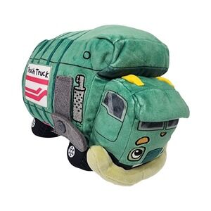 Merrymakers Plush Trash Truck Toy Green Kids Childrens Play Fun Vehicle